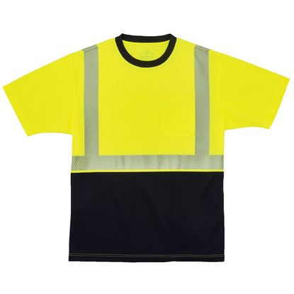 Picture of Black Bottom Front GloWear[REG] 8280BK Type R Class 2 Performance T-Shirt