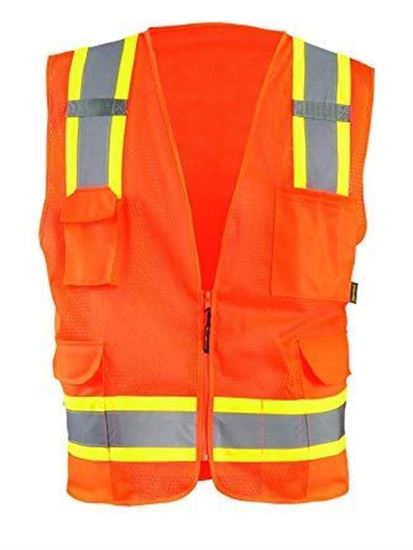 Picture of Occunomix Class 2 Type R High Visibility Value Two-Tone Surveyor Mesh Vest